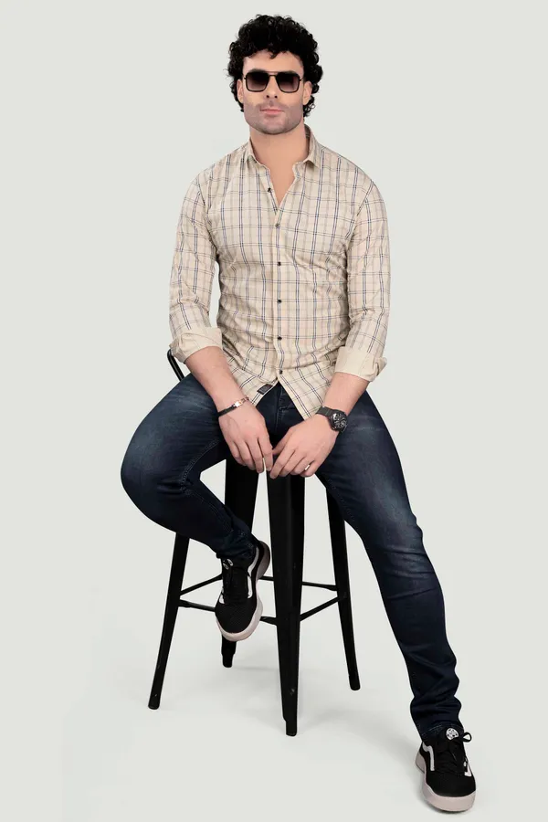 Avram_Cream_Cotton_Checks_Full_Sleeves_Shirt