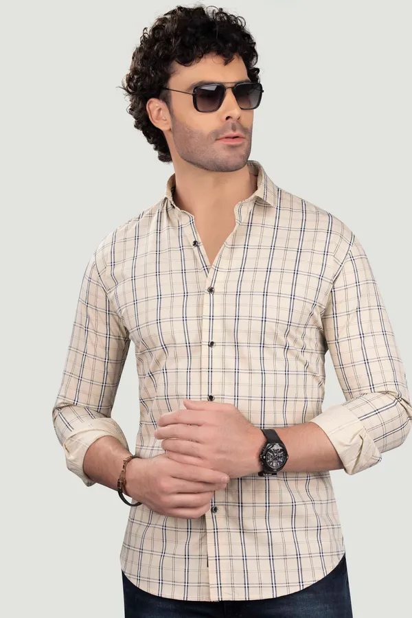 Avram_Cream_Cotton_Checks_Full_Sleeves_Shirt