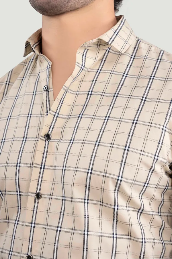 Avram_Cream_Cotton_Checks_Full_Sleeves_Shirt