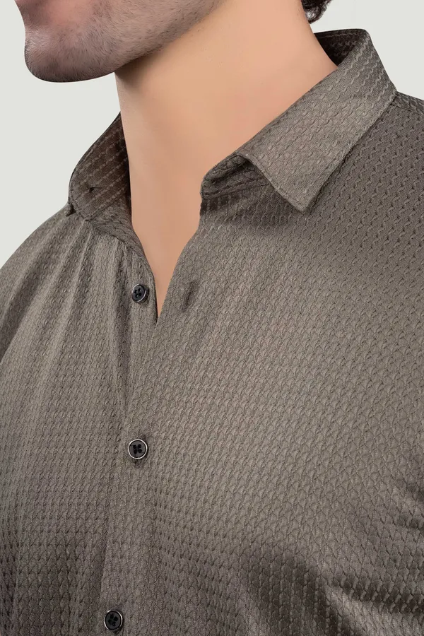 Alexander_Light_Brown_Lycra_Knitted_Full_Sleeves_Shirt