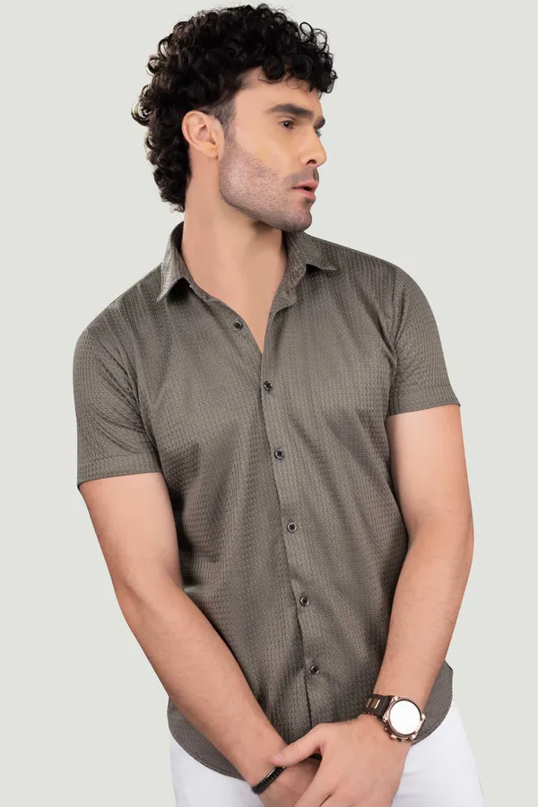 Alexander_Light_Brown_Lycra_Knitted_Full_Sleeves_Shirt