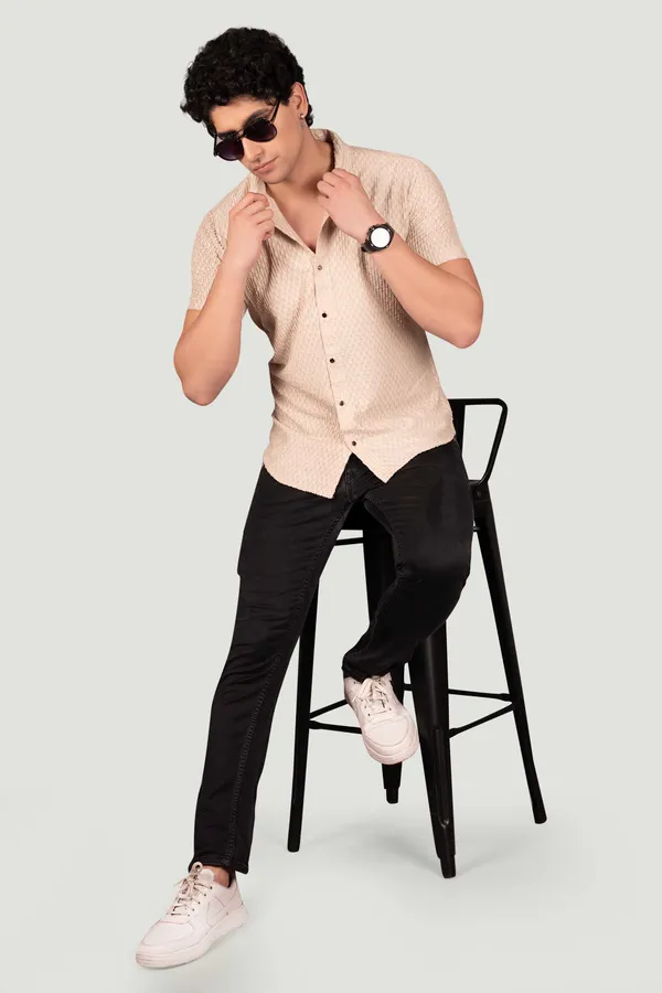 Hunter_Beige_Knitted_Full_Sleeves_Shirt
