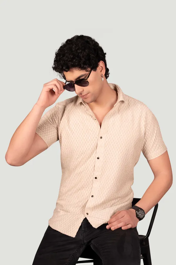 Hunter_Beige_Knitted_Full_Sleeves_Shirt