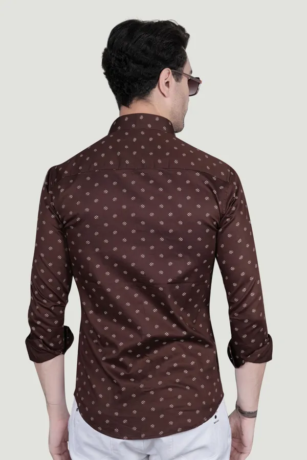 Stefan_Brown_Cotton_Printed_Shirt