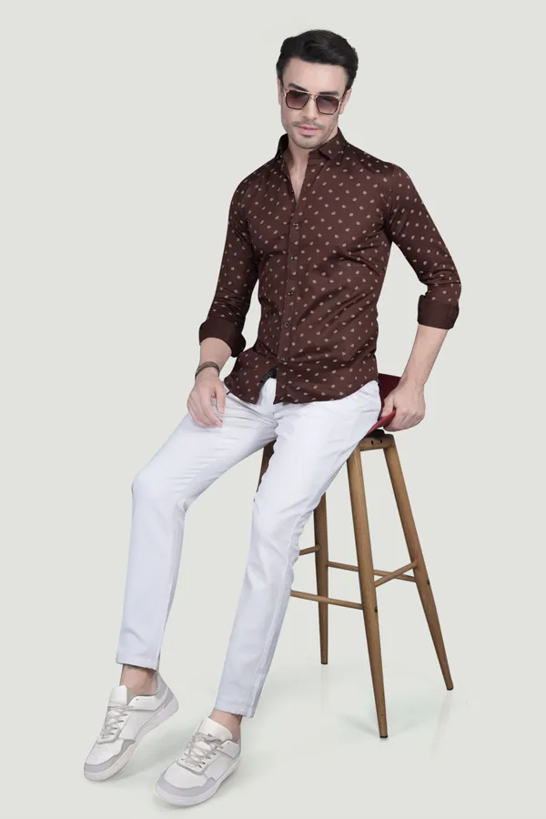 Stefan_Brown_Cotton_Printed_Shirt