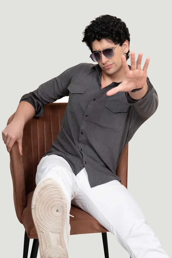 Double_Pocket_Lucas_Grey_Solid_Full_Sleeves_Shirt_for__Men