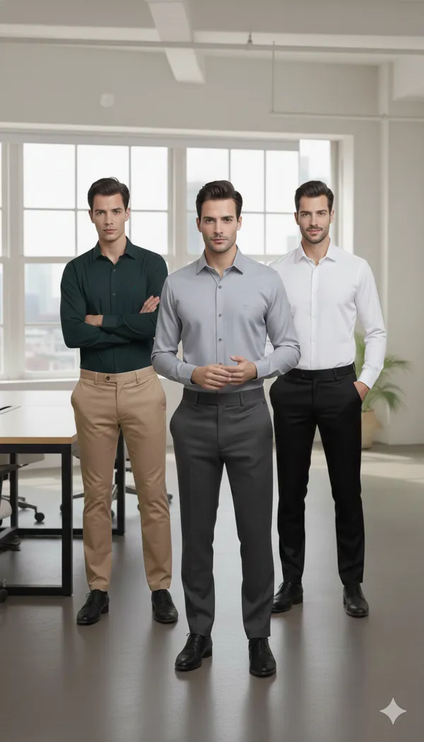 Pack_of_3_White,_Olive_Green,_Grey_Cotton_Formal_Shirt