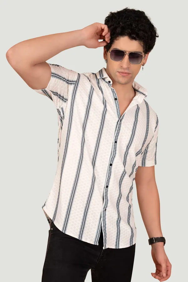 Benjamin_White_Jacquard_Stripes_Full_Sleeves_Shirt