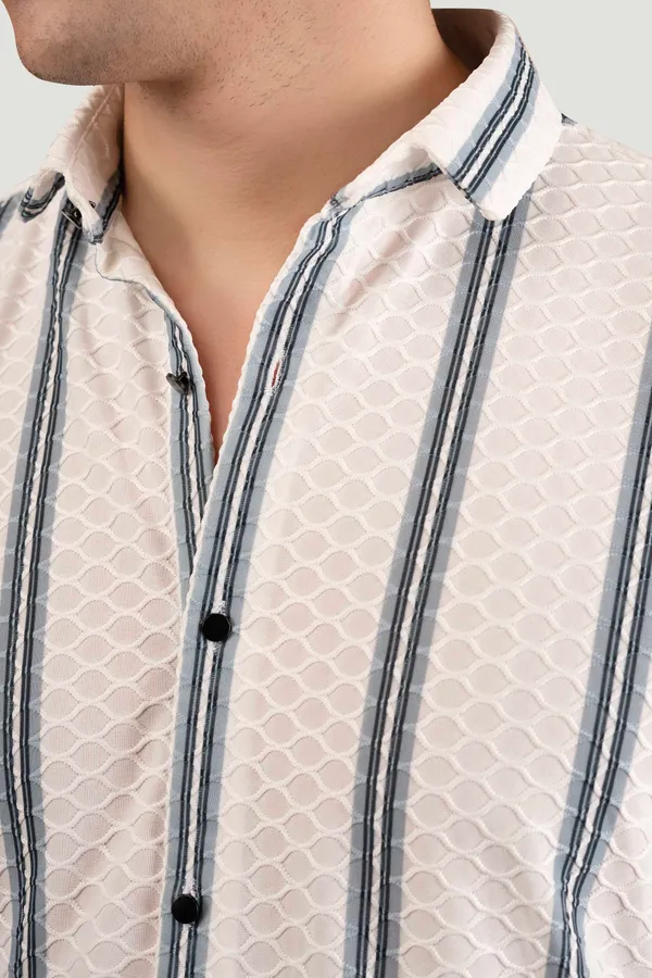 Benjamin_White_Jacquard_Stripes_Full_Sleeves_Shirt