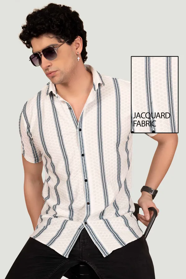 Benjamin_White_Jacquard_Stripes_Full_Sleeves_Shirt