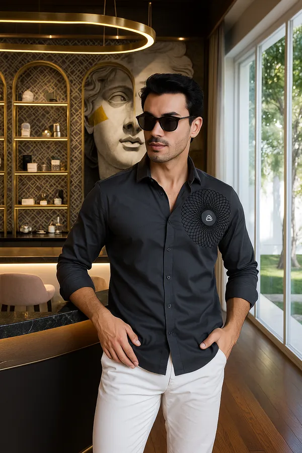 Marcello_Grey_Cotton_Designer_Shirt