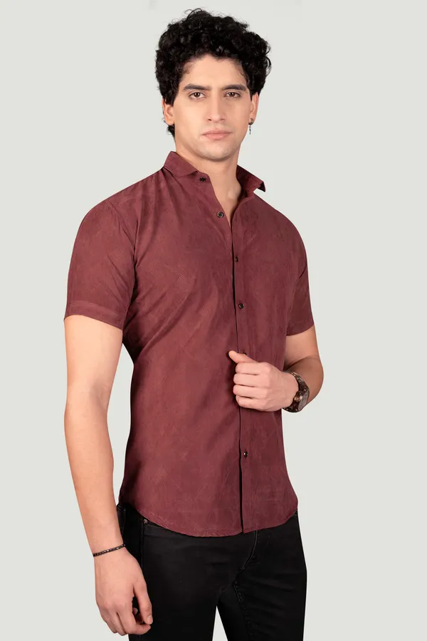 Zachary_Maroon_Textured_Solid_Full_Sleeves_Shirt
