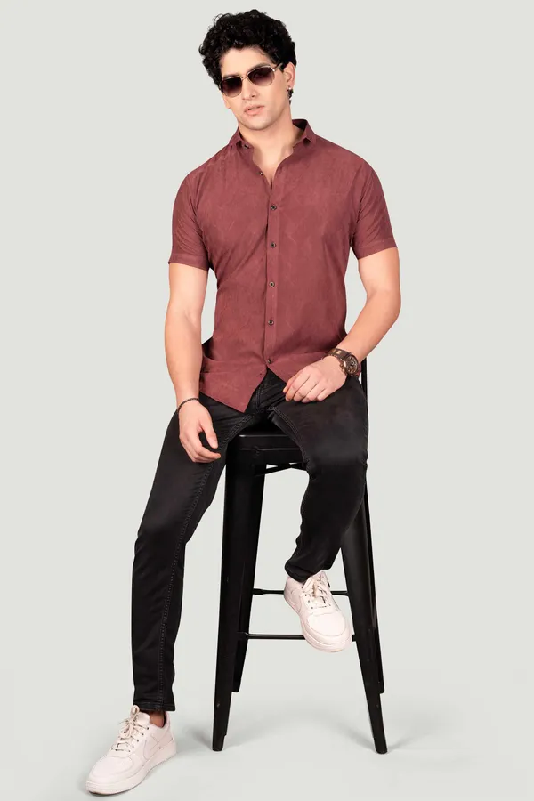 Zachary_Maroon_Textured_Solid_Full_Sleeves_Shirt