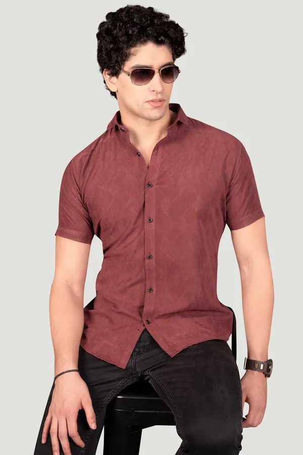 Zachary_Maroon_Textured_Solid_Full_Sleeves_Shirt