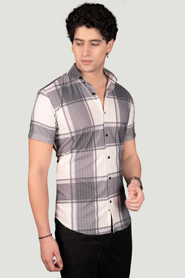 Matthew_Grey_Jacquard_Checks_Full_Sleeves_Shirt