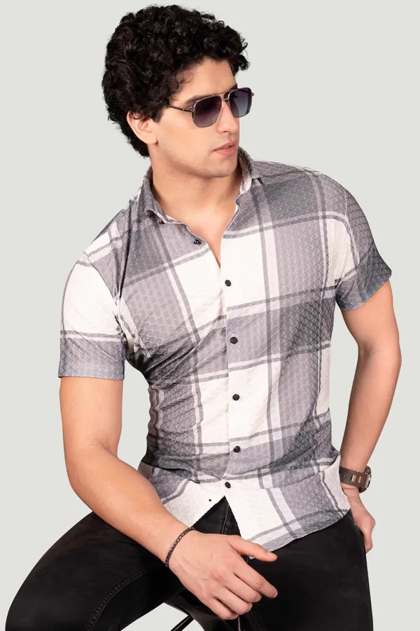 Matthew_Grey_Jacquard_Checks_Full_Sleeves_Shirt