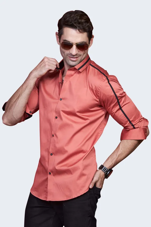 Pure_Egyptian_Giza_Cotton_Carrot_Orange_Solid_Shirt
