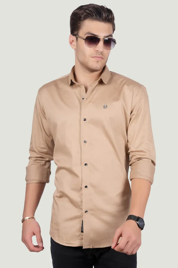 Nicholas_Beige_Solid_Full_Sleeves_Shirt
