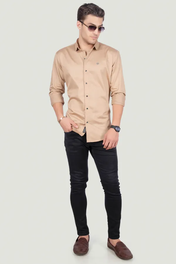 Nicholas_Beige_Solid_Full_Sleeves_Shirt