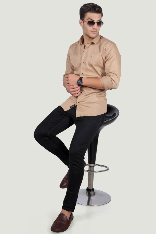 Nicholas_Beige_Solid_Full_Sleeves_Shirt