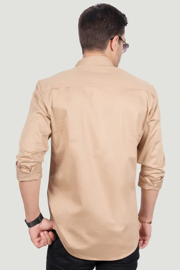 Nicholas_Beige_Solid_Full_Sleeves_Shirt
