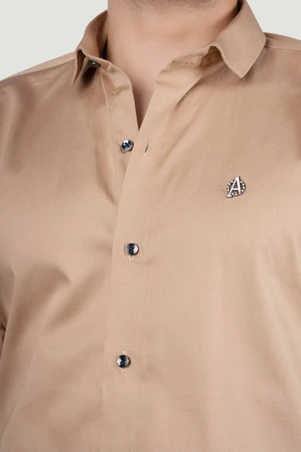 Nicholas_Beige_Solid_Full_Sleeves_Shirt