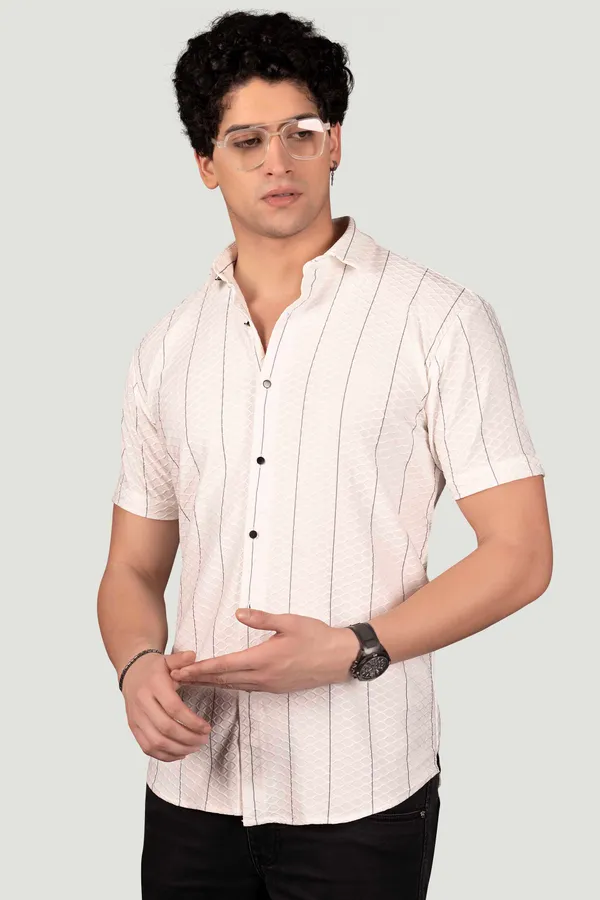 Felix_White_Jacquard_Stripes_Full_Sleeves_Shirt