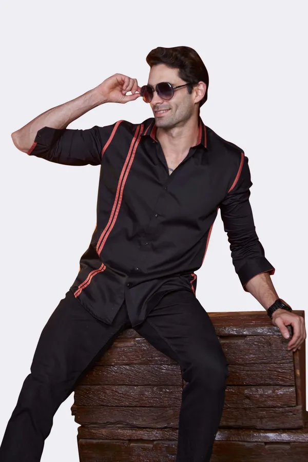 Pure_Egyptian_Giza_Cotton_Twinline_Black_Designer_Shirt
