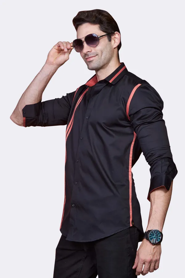 Pure_Egyptian_Giza_Cotton_Twinline_Black_Designer_Shirt