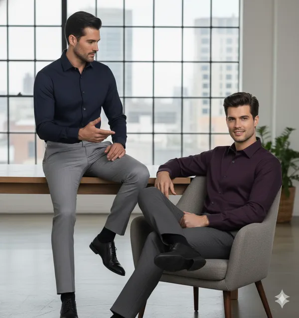 Pack_of_2_Navy_&_Maroon_Cotton_Formal_Shirt