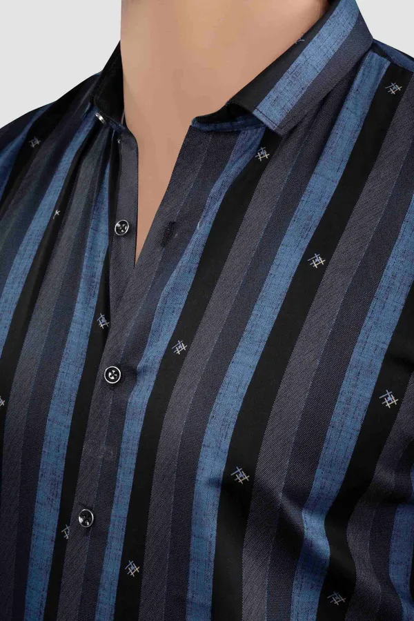 Chesan_Grey_Cotton_Stripes_Full_Sleeves_Shirt