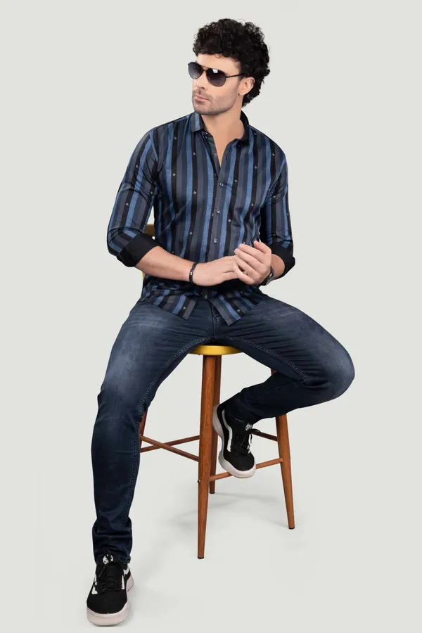 Chesan_Grey_Cotton_Stripes_Full_Sleeves_Shirt