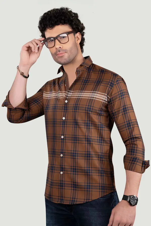 Albert_Brown_Cotton_Checks_Full_Sleeves_Shirt