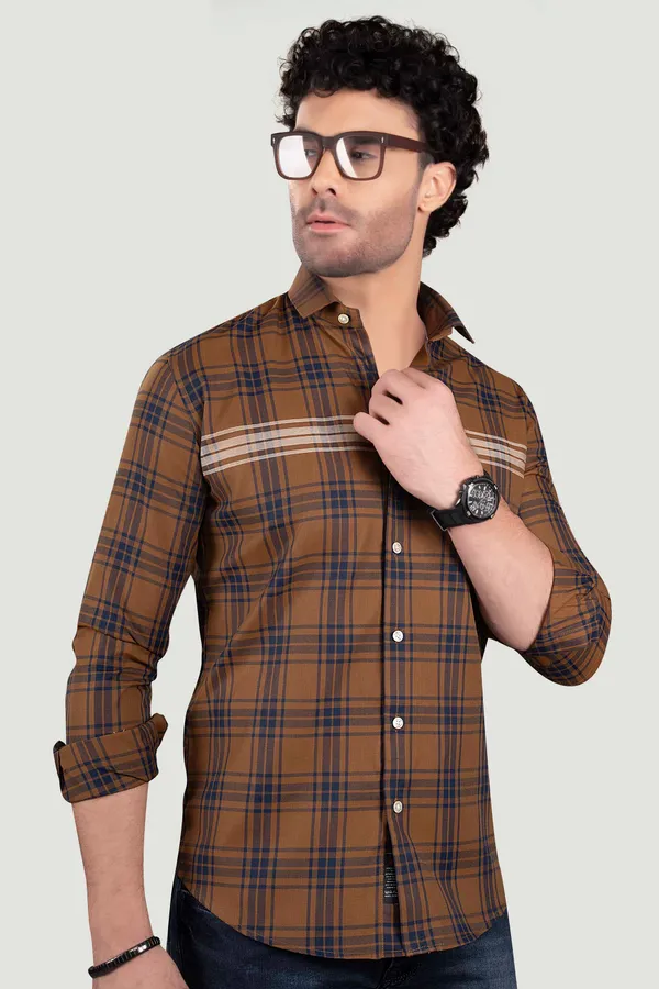 Albert_Brown_Cotton_Checks_Full_Sleeves_Shirt