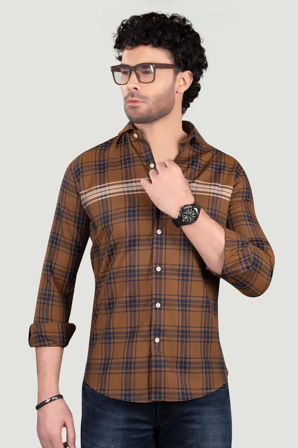 Albert_Brown_Cotton_Checks_Full_Sleeves_Shirt