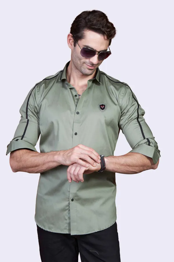 Forest_Olive_Green_Trim_Designer_Shirt