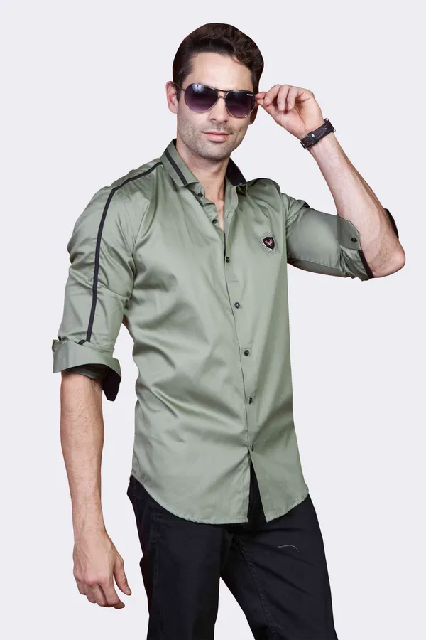 Forest_Olive_Green_Trim_Designer_Shirt