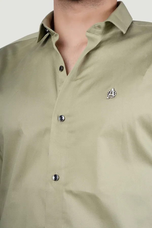 Oscar_Light_Green_Solid_Full_Sleeves_Shirt