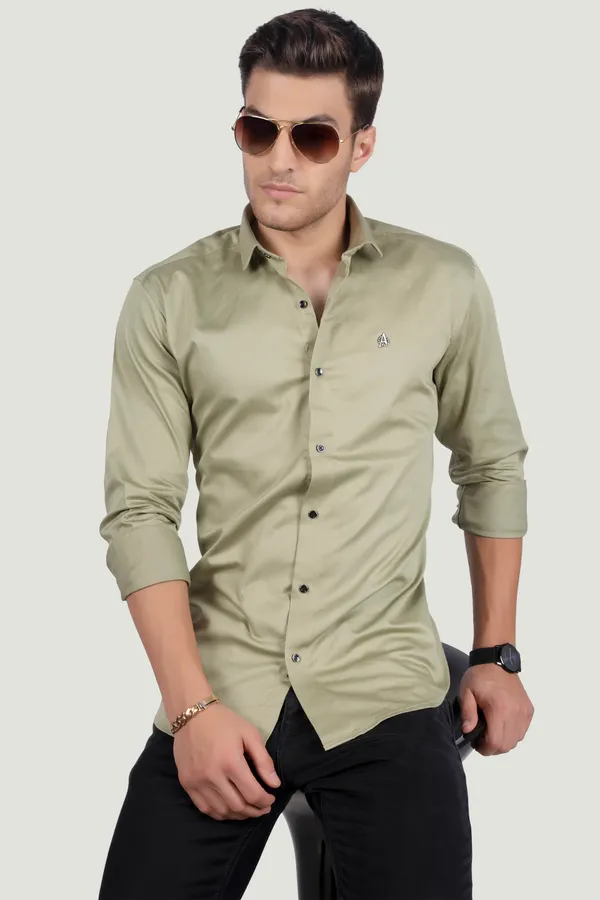 Oscar_Light_Green_Solid_Full_Sleeves_Shirt