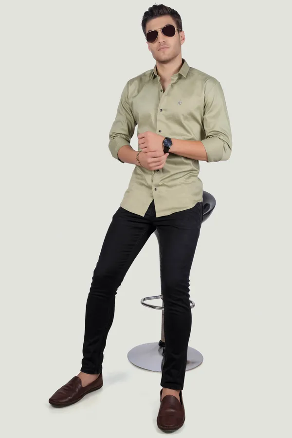 Oscar_Light_Green_Solid_Full_Sleeves_Shirt