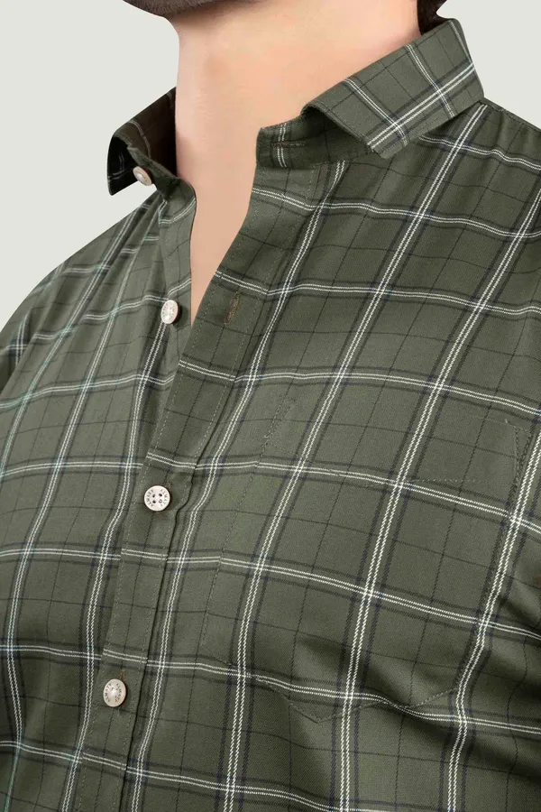 Elijah_Green_Cotton_Checks_Full_Sleeves_Shirt