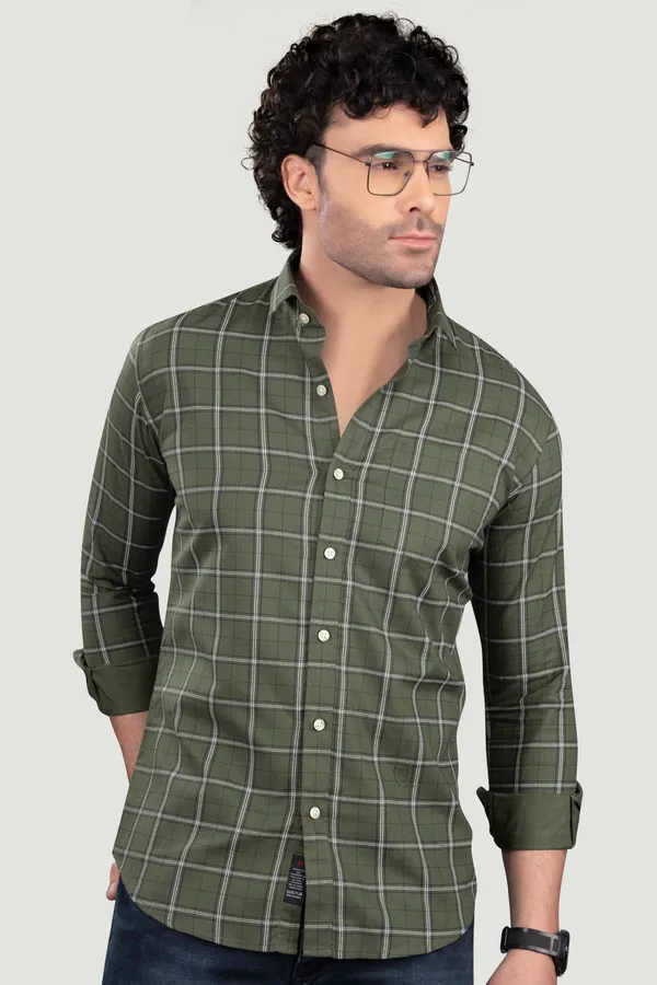 Elijah_Green_Cotton_Checks_Full_Sleeves_Shirt