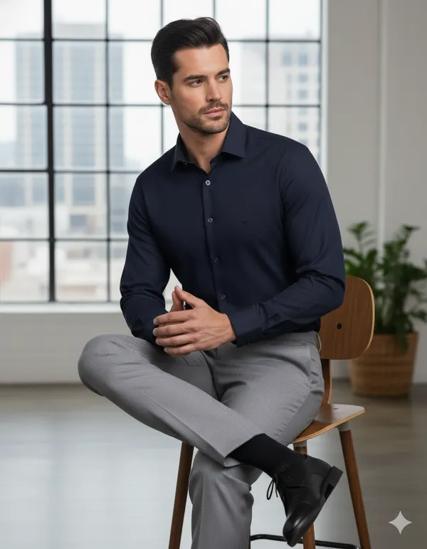 Platon_Navy_Cotton_Formal_Shirt