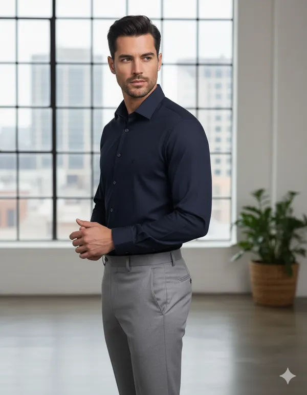 Platon_Navy_Cotton_Formal_Shirt