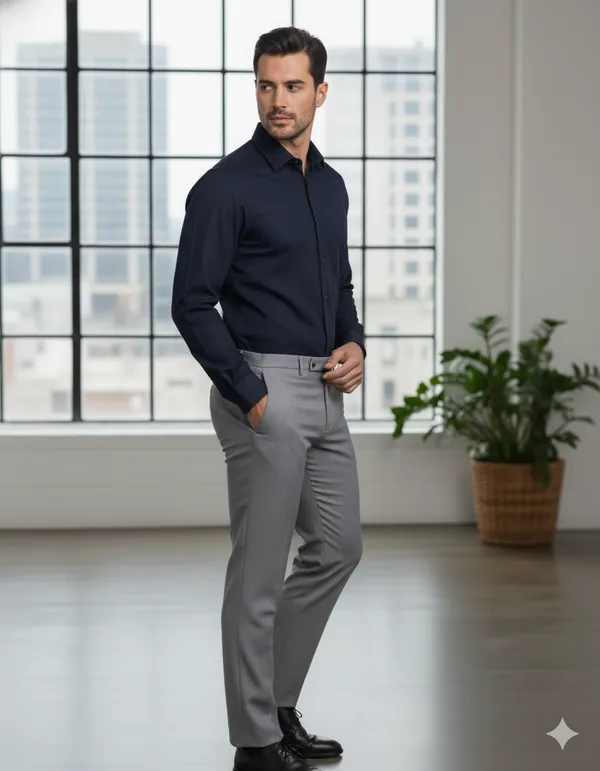 Platon_Navy_Cotton_Formal_Shirt
