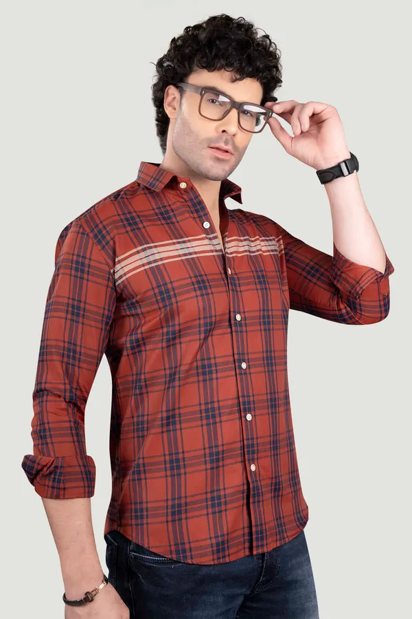 Samuel_Red_Cotton_Checks_Full_Sleeves_Shirt