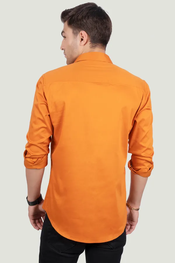 Fiorenzo_Orange_Solid_Full_Sleeves_Shirt_for__Men