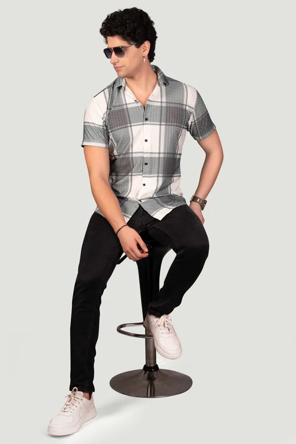 Isaac_Green_Jacquard_Checks_Full_Sleeves_Shirt