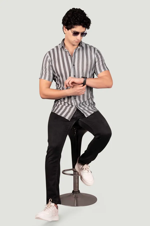 Dominic_Grey_Jacquard_Stripes_Full_Sleeves_Shirt