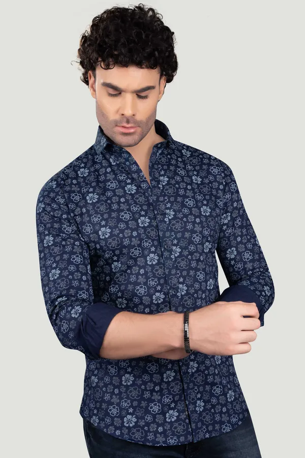 Platon_Navy_Blue_Floral_Cotton_Print_Full_Sleeves_Shirt
